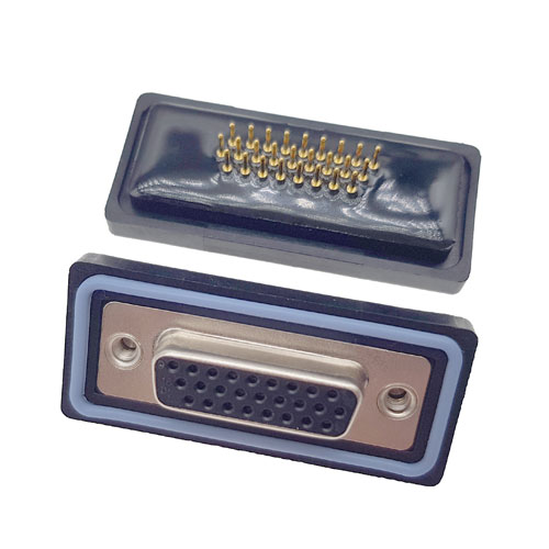 D-SUB-26P母頭180度高密度防水車(chē)針連接器 D-SUB-26P母頭180度高密度防水車(chē)針連接器