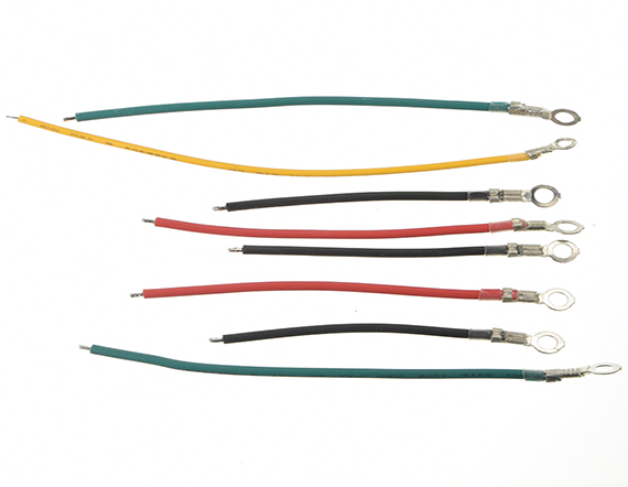 M4線束4.8插簧電子圓型端子連接線帶膠套